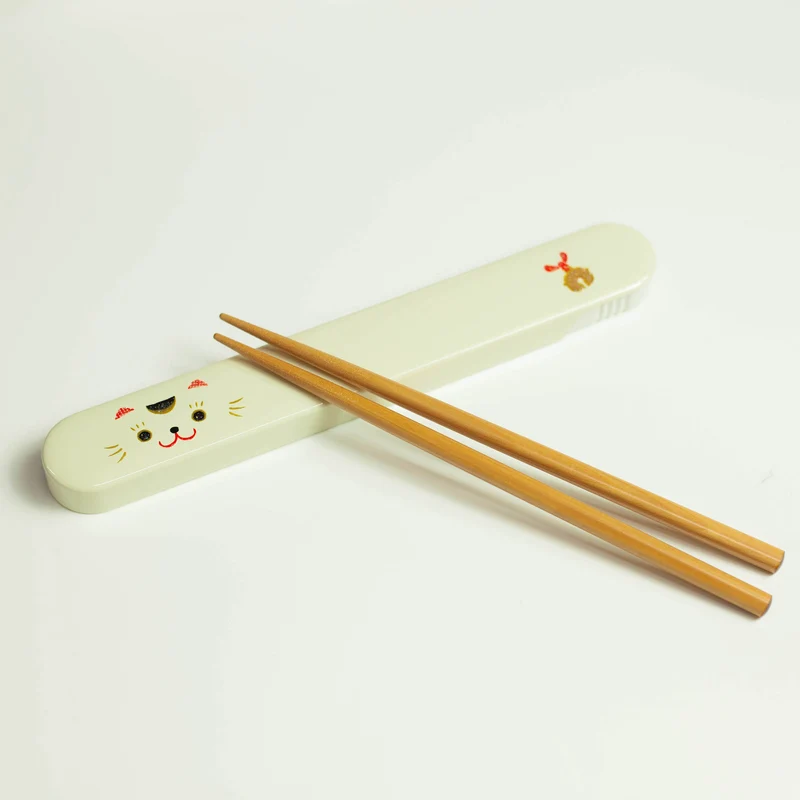 Kao Neko Chopsticks Set | White