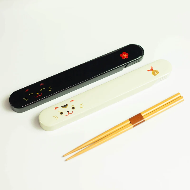 Kao Neko Chopsticks Set | White