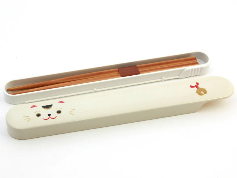 Kao Neko Chopsticks Set | White