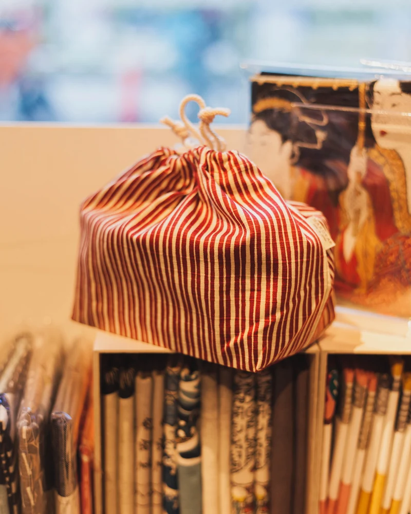 Tokusa Stripes Bento Bag | Red