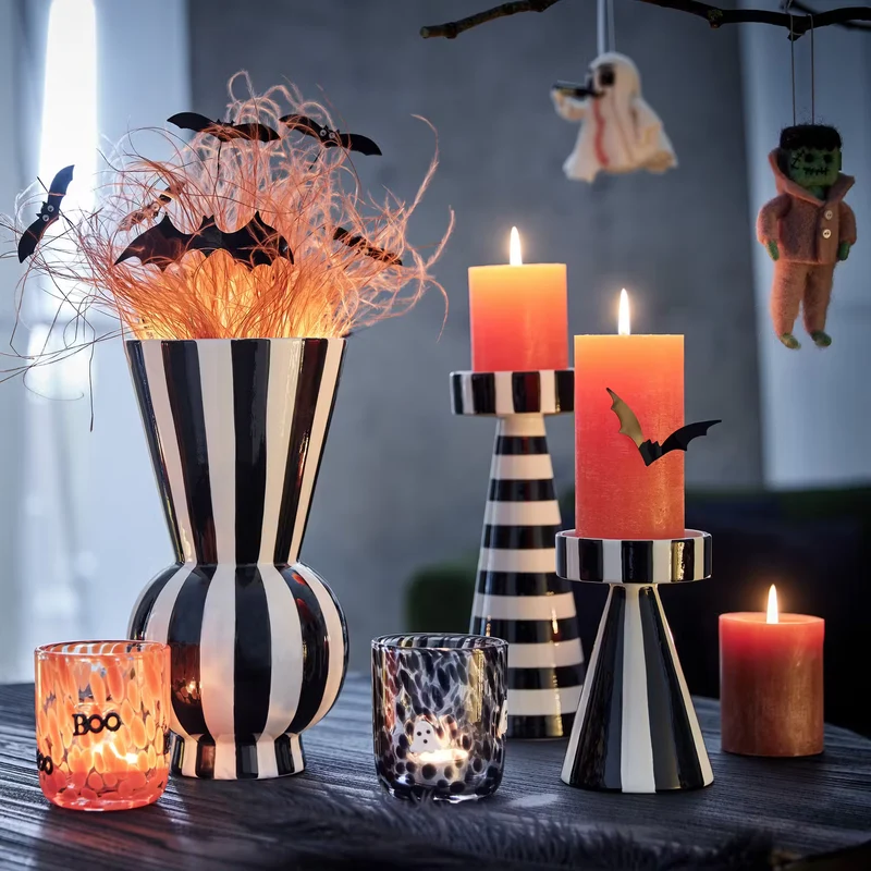 HALLOWEEN Trinkglas Konfetti Gespenst