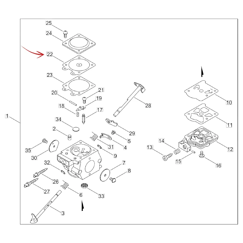 MEMBRANA A DISCO CARBURATORE ECHO CS 360-361-362-4510