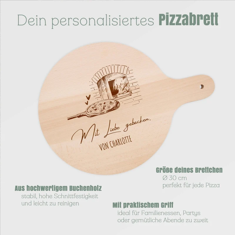 Pizzabrett - Mit Liebe gebacken