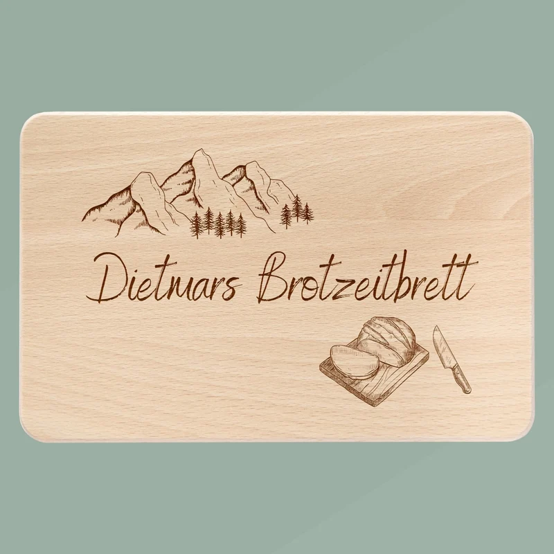 Frühstücksbrett Holz - Brotzeitbrett