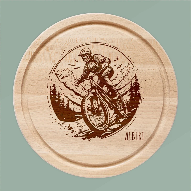 Rundes Holzbrett - Motorcross