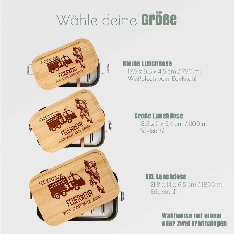 Brotdose Edelstahl - Feuerwehr