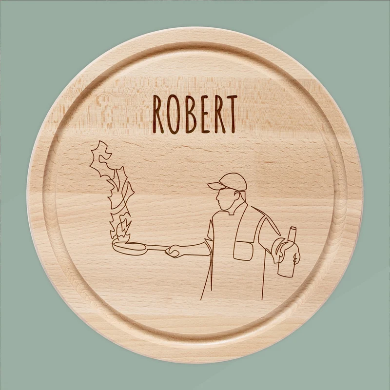 Rundes Holzbrett - Koch