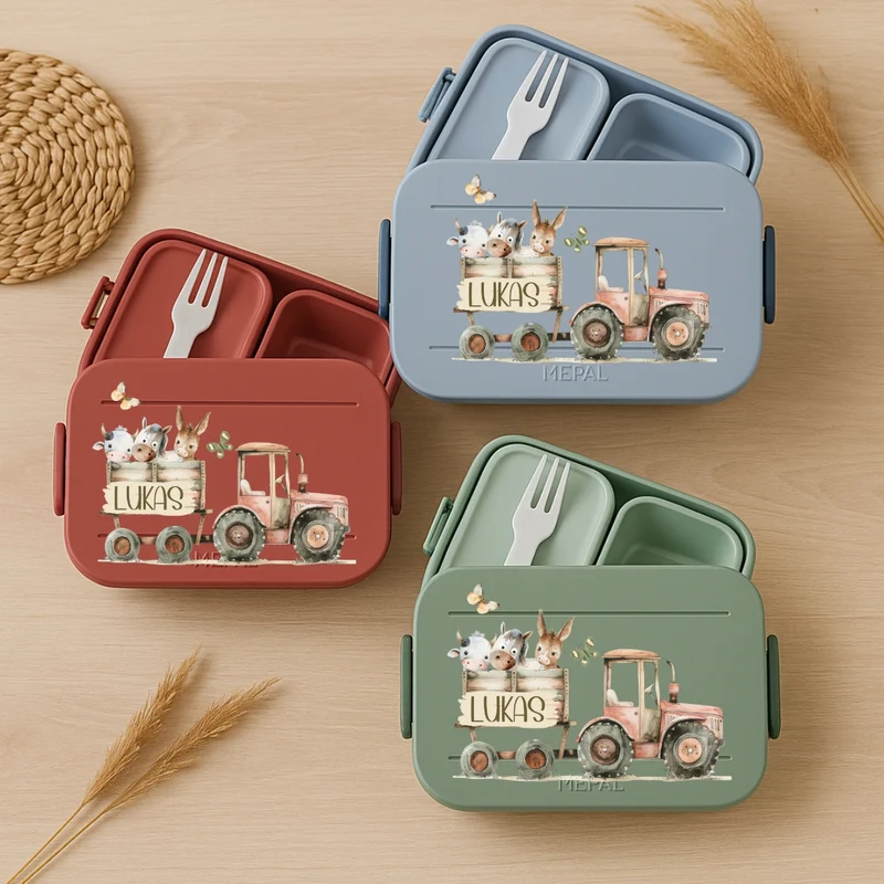 Brotdose Kinder Bauernhof – Lunchbox mit Name
