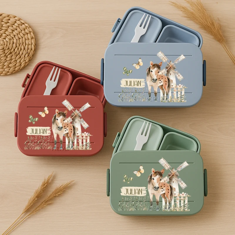 Brotdose Kinder Bauernhof – Lunchbox mit Name