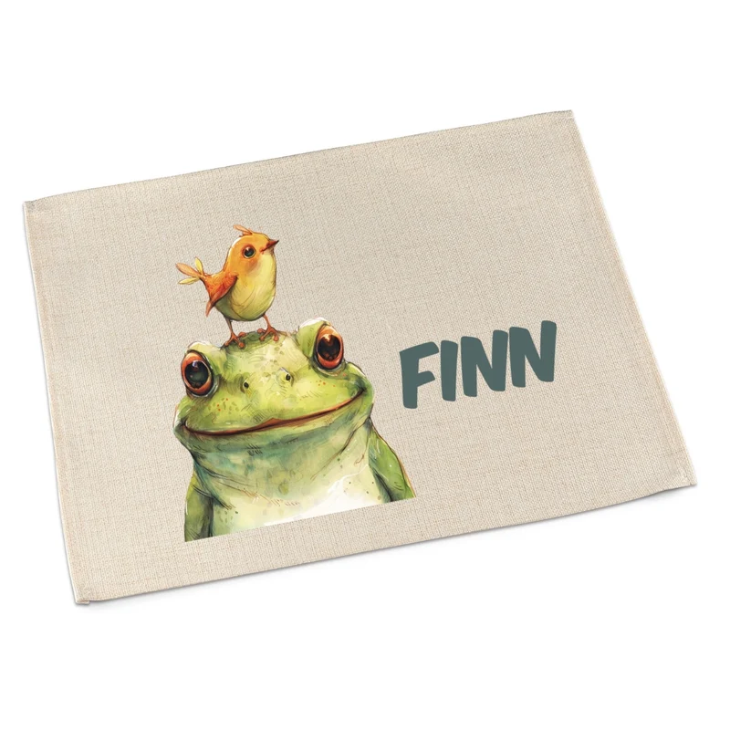 Personalisierbares Platzdeckchen Kinder – Tiger, Pinguin & Panda
