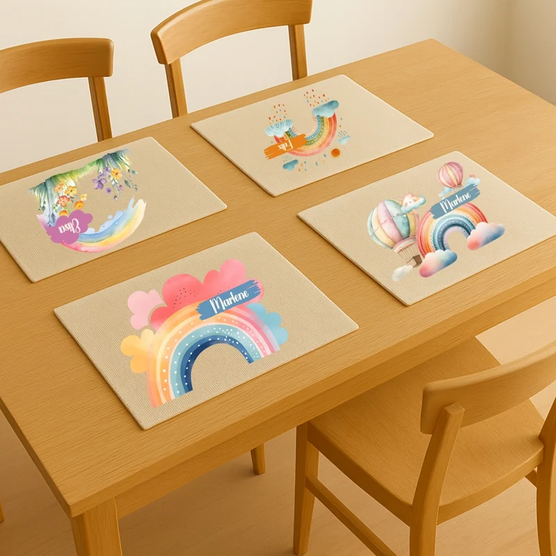 Tischset Regenbogen – Platzdeckchen für Kinder