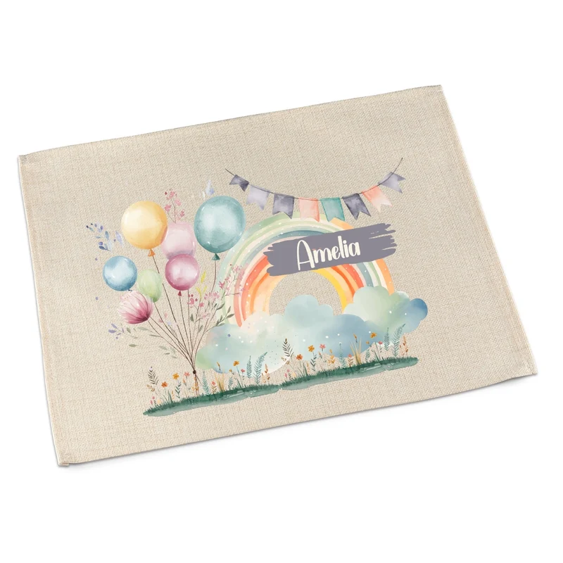 Tischset Regenbogen – Platzdeckchen für Kinder