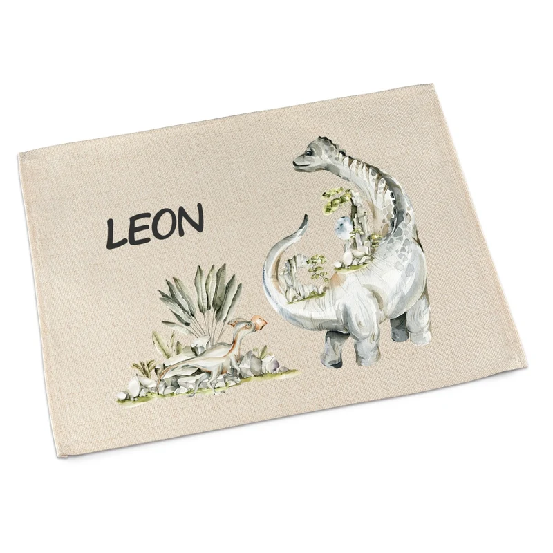 Tischset Dino – Platzdeckchen Kinder personalisiert, waschbar