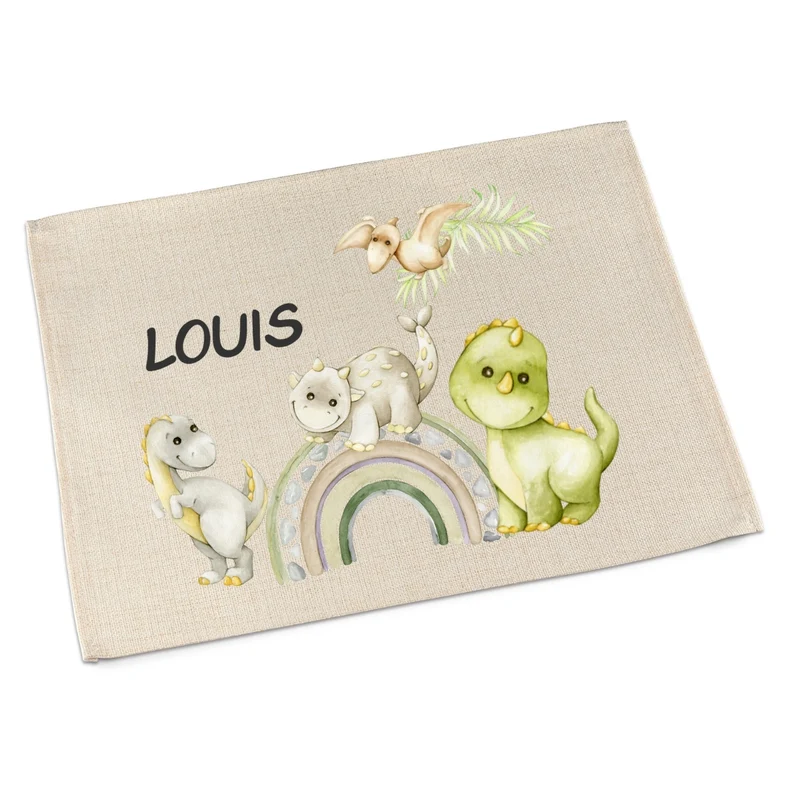 Tischset Dino – Platzdeckchen Kinder personalisiert, waschbar