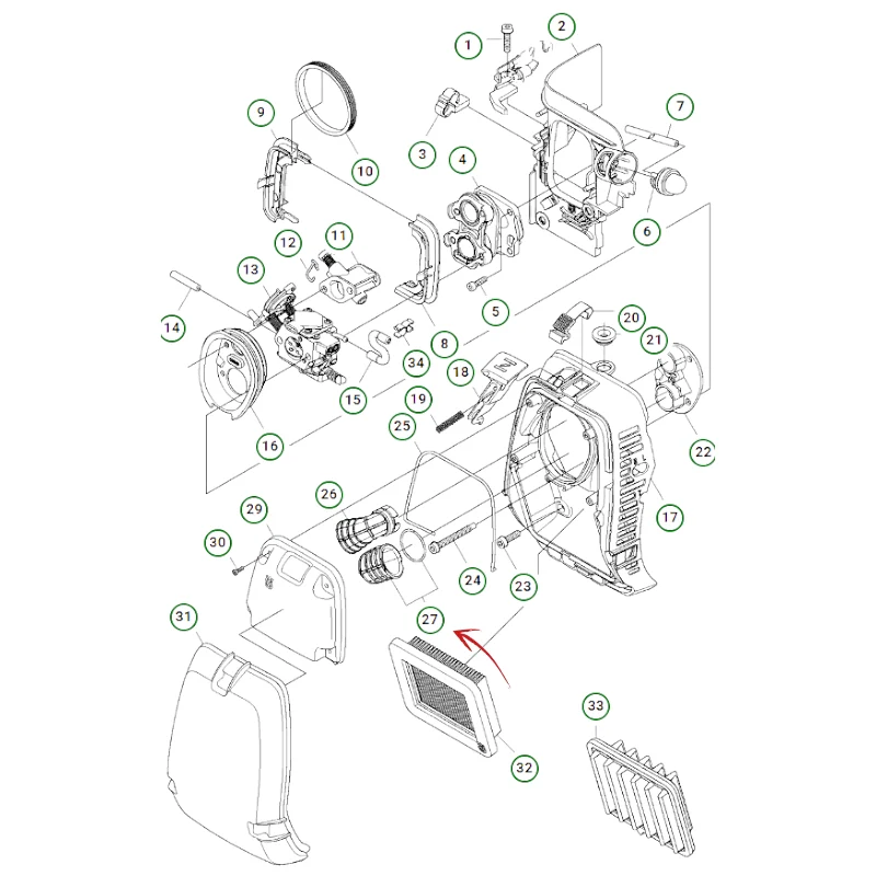 TUBO ASPIRATORE DECESPUGLIATORE HUSQVARNA 345-545