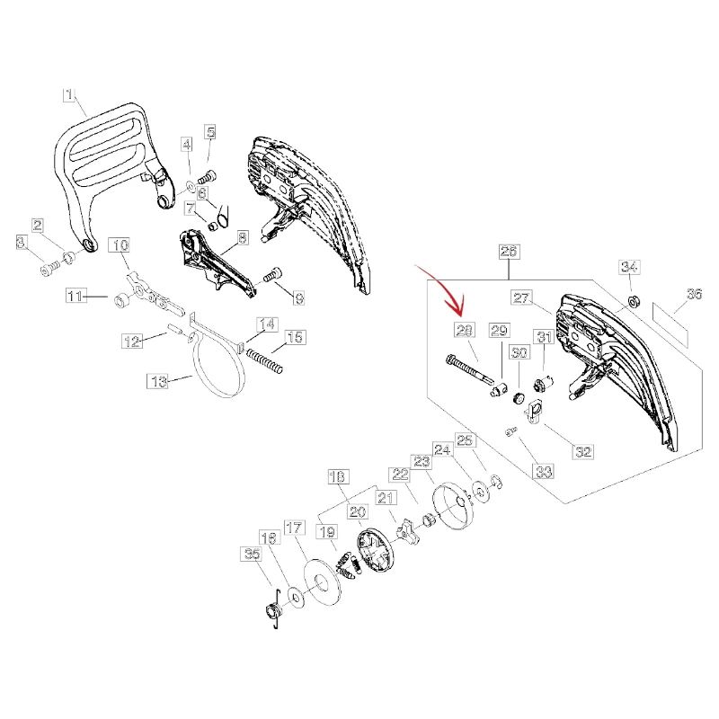 VITE TENDICATENA MOTOSEGA ECHO CS 310-352-4400 E ALTRI MODELLI