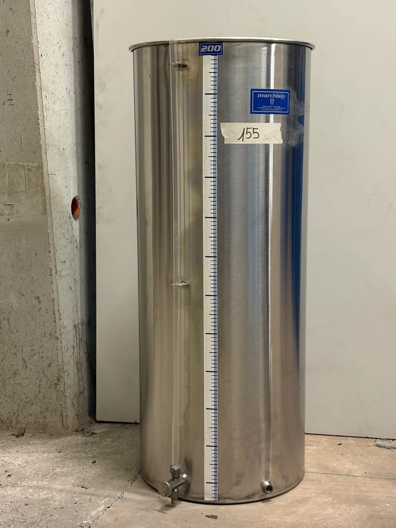 SERBATOIO INOX SEMPREPIENO AD ARIA LT 200A FONDO PIANO - OUTLET155