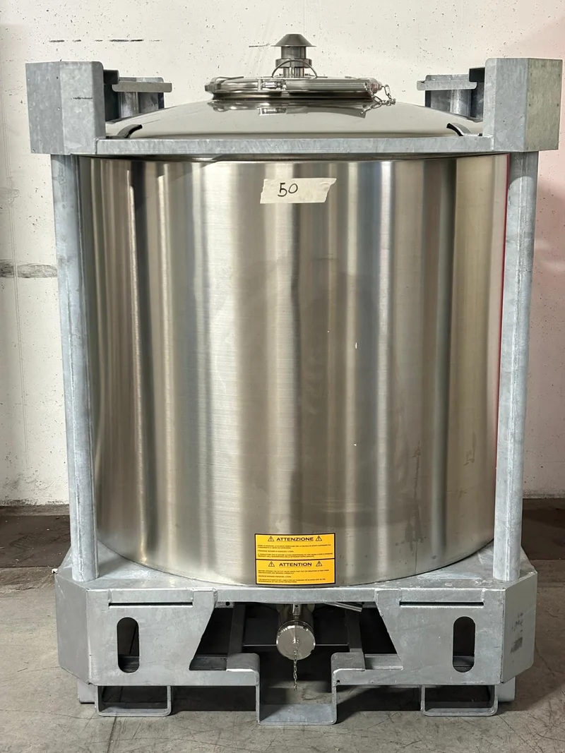 SERBATOIO INOX PALLETTIZZATO COIBENTATO LT 1000 "PC" - OUTLET50
