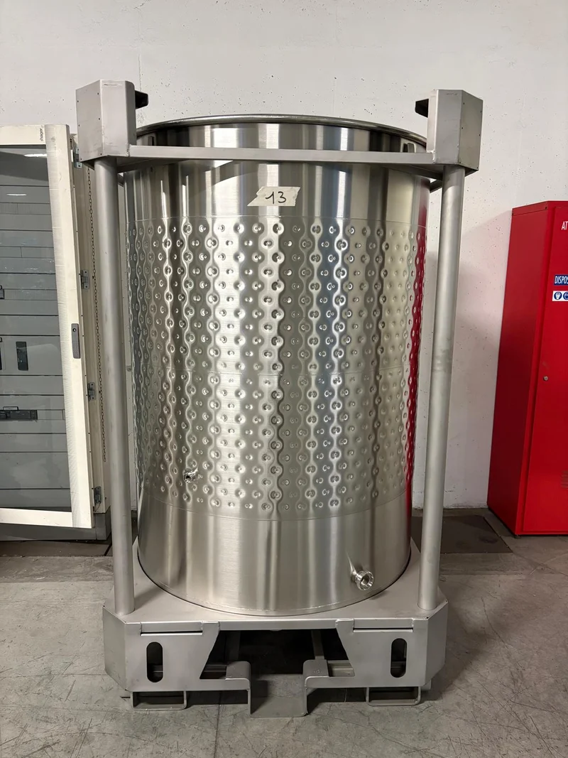 SERBATOIO INOX PALLETTIZZATO CON FASCIA LT 1500 "PCA" - OUTLET13