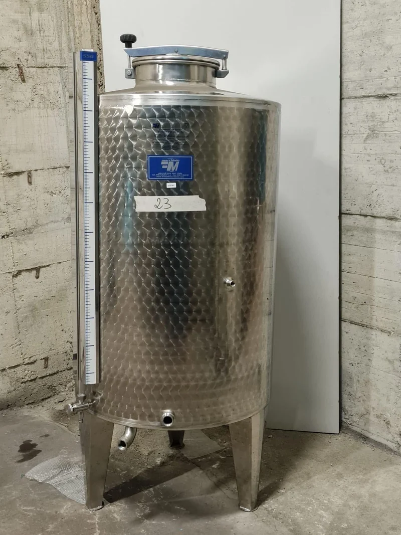 SERBATOIO INOX STOCCAGGIO LT 550 FONDO PIANO - OUTLET23