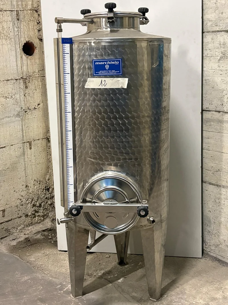 SERBATOIO INOX STOCCAGGIO LT 350 FONDO CONICO - OUTLET12