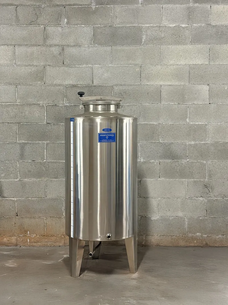 SERBATOIO INOX AISI 316 STOCCAGGIO FONDO CONICO 350 LT - OUTLET13
