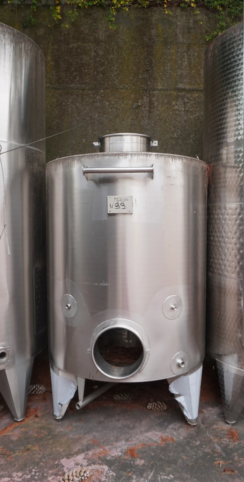SERBATOIO INOX STOCCAGGIO FONDO CONICO 1000 LT COIBENTATO - OUTLET99