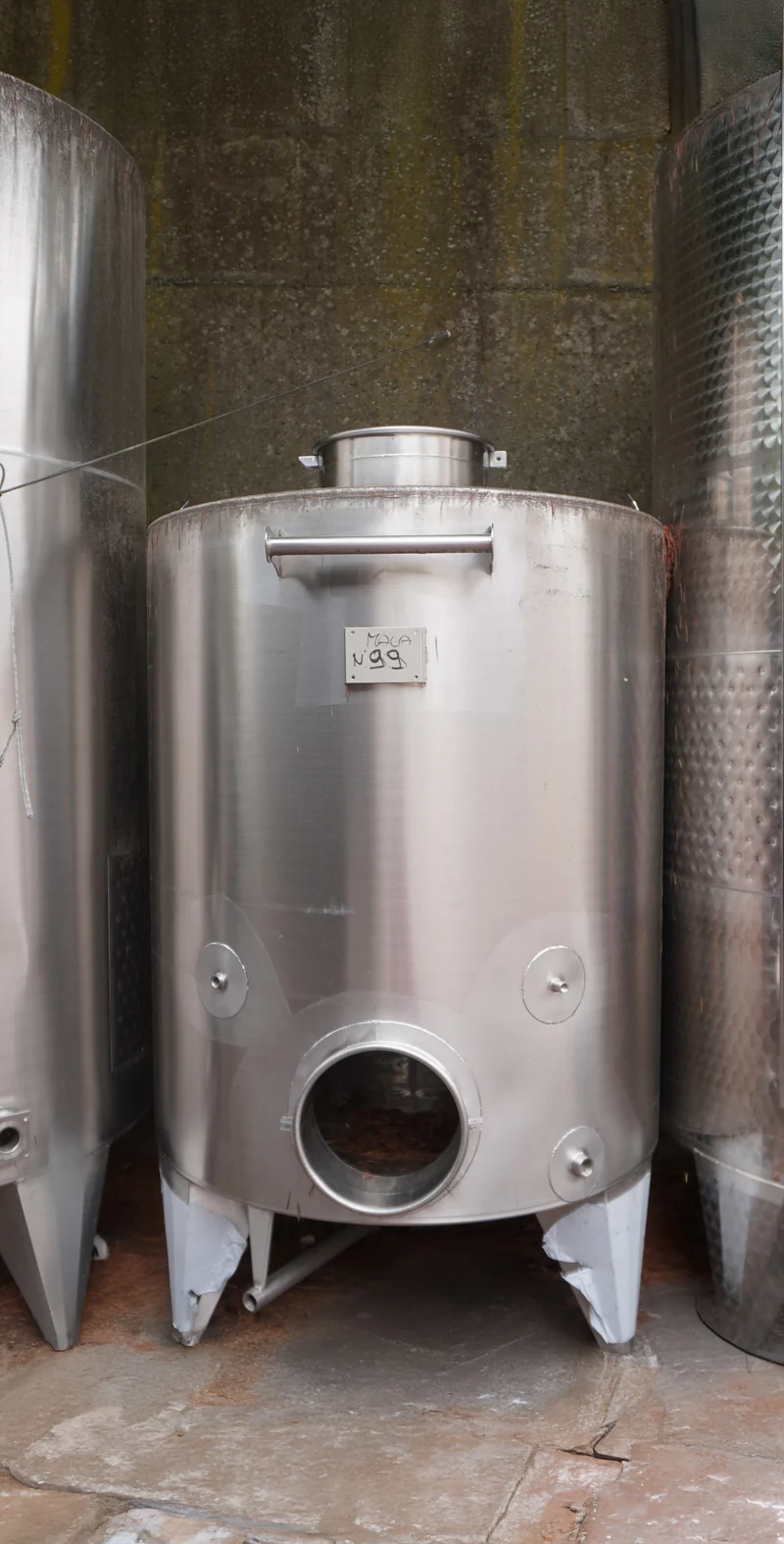 SERBATOIO INOX STOCCAGGIO FONDO CONICO 1000 LT COIBENTATO - OUTLET99