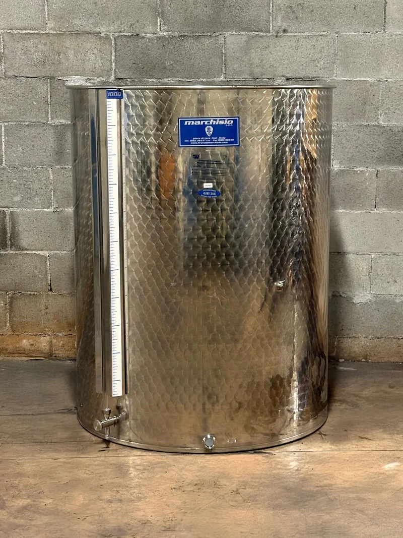 SERBATOIO INOX SEMPREPIENO AD ARIA FONDO PIANO 1000 LT - OUTLET100