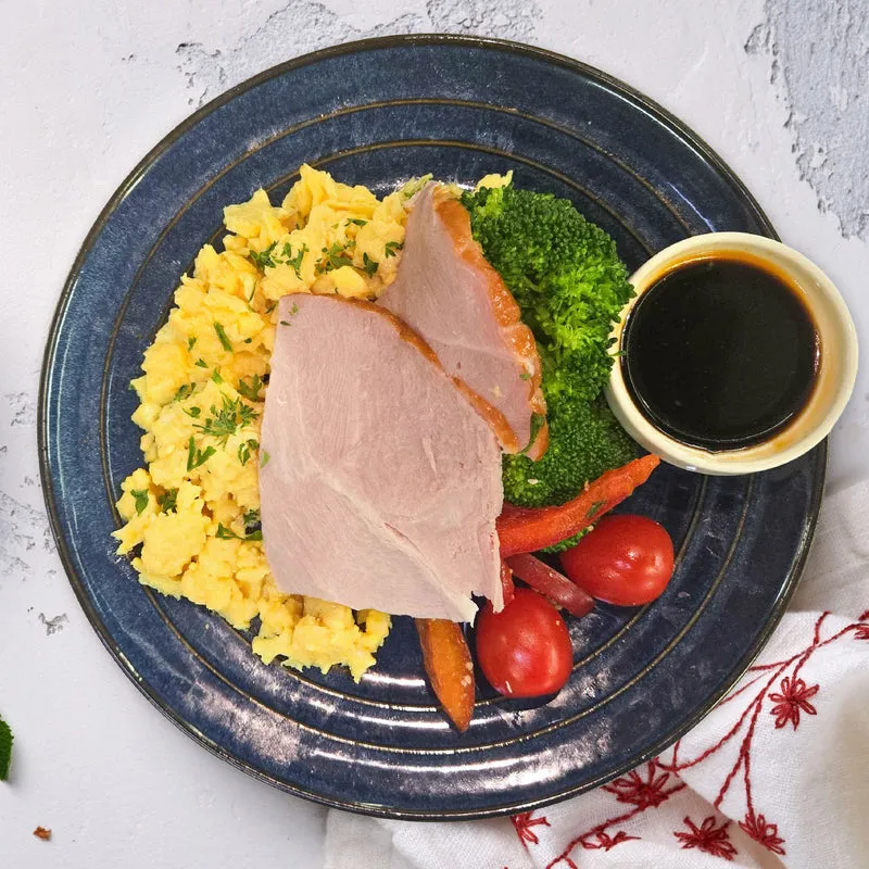 Eggs and Roasted Leg of Ham w/ Side Salad