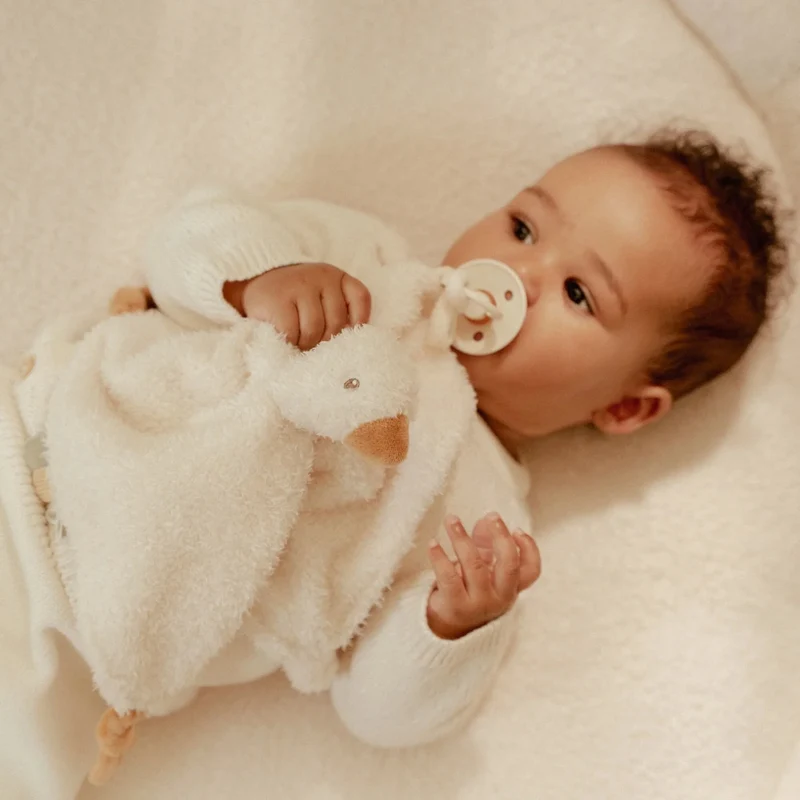 Kuscheltuch Newborn Naturals – Weiß – Little Goose