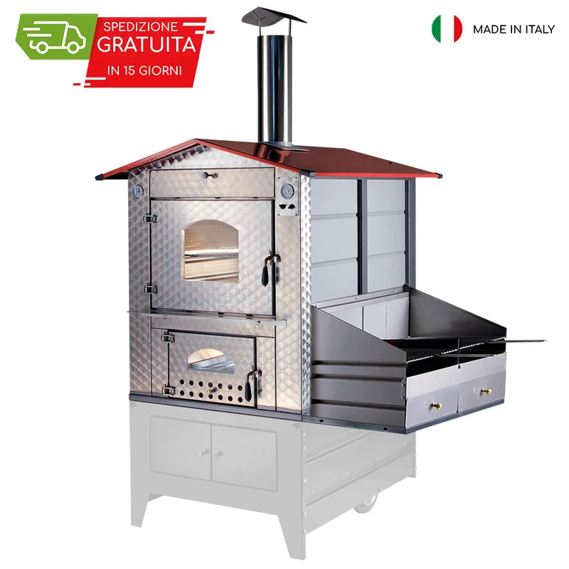 FORNO GEMIGNANI A LEGNA "G100" CON BARBECUE S/CARRELLO