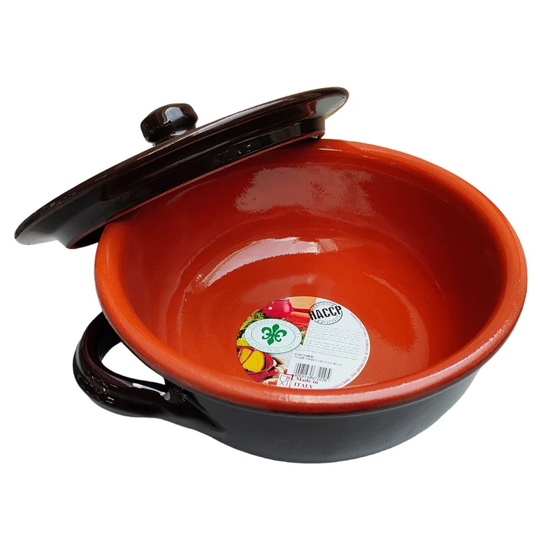 TEGAME 2 MANICI CM 20 MARRONE CON COPERCHIO