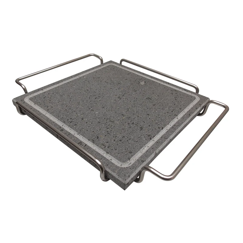 PIETRA QUADRA CM 25X25 C/SUPPORTO ACCIAIO