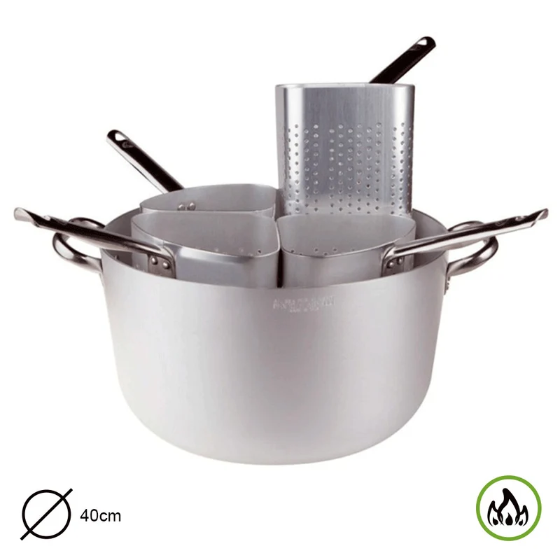 CASSERUOLA ALTA + 4 SPICCHI CM 40 SPESSORE 3 MM