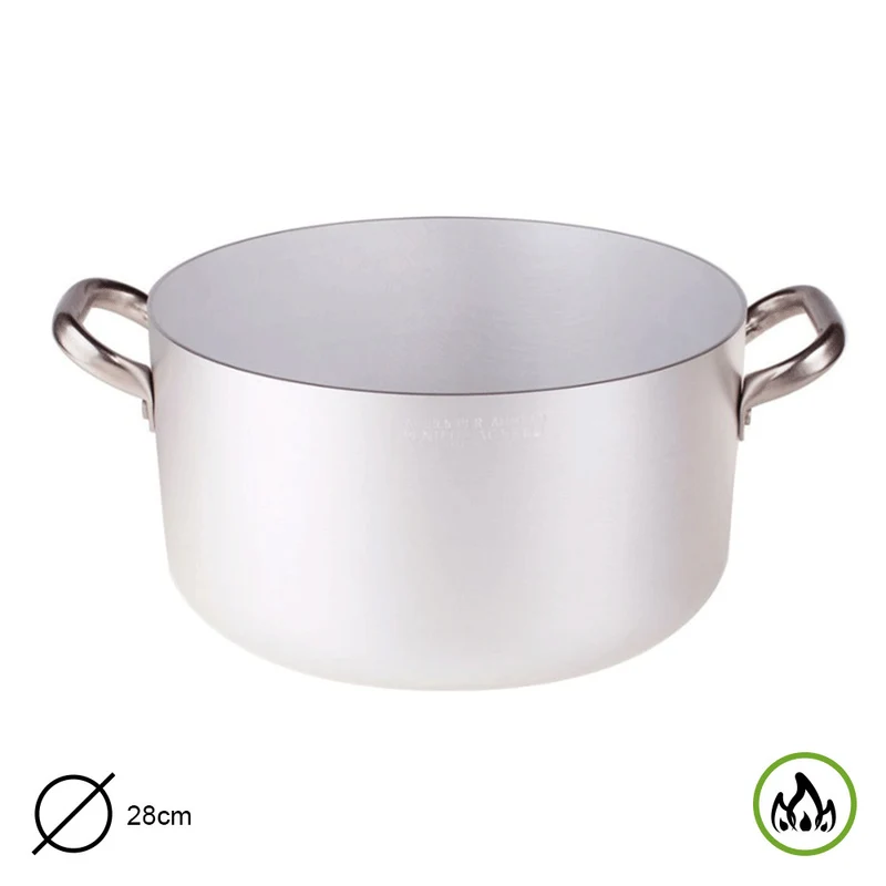 CASSERUOLA ALTA 2 MANICI CM 28 SPESSORE 5 MM