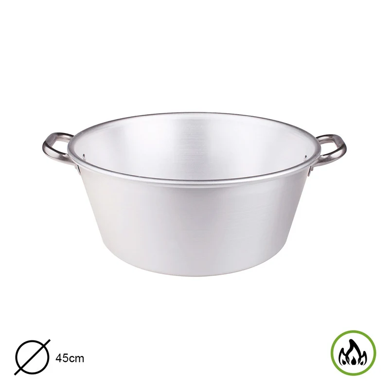 BACINELLA 2 MANICI ALLUMINIO CM 45