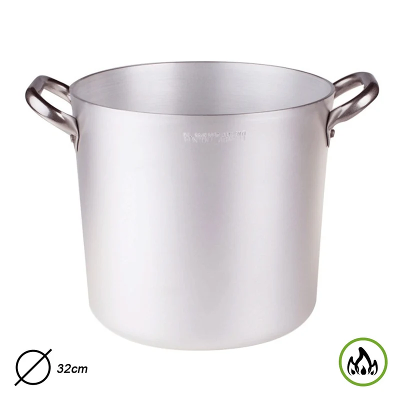 PENTOLA 2 MANICI ALLUMINIO CM 32 SPESSORE 3 MM