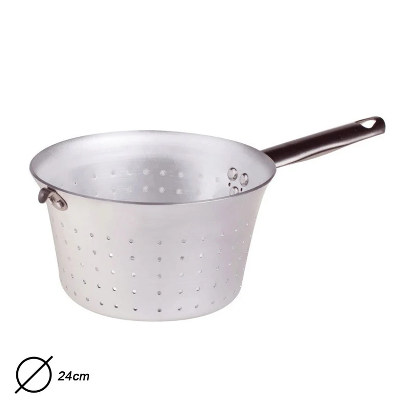 SCALDAPASTA CONICO 1 MAN. ALL. CM 24