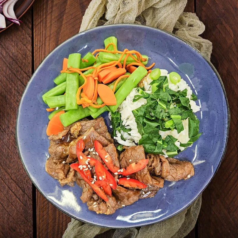 D. 上海蒜泥牛肉配時蔬及菜飯 - 15Sep