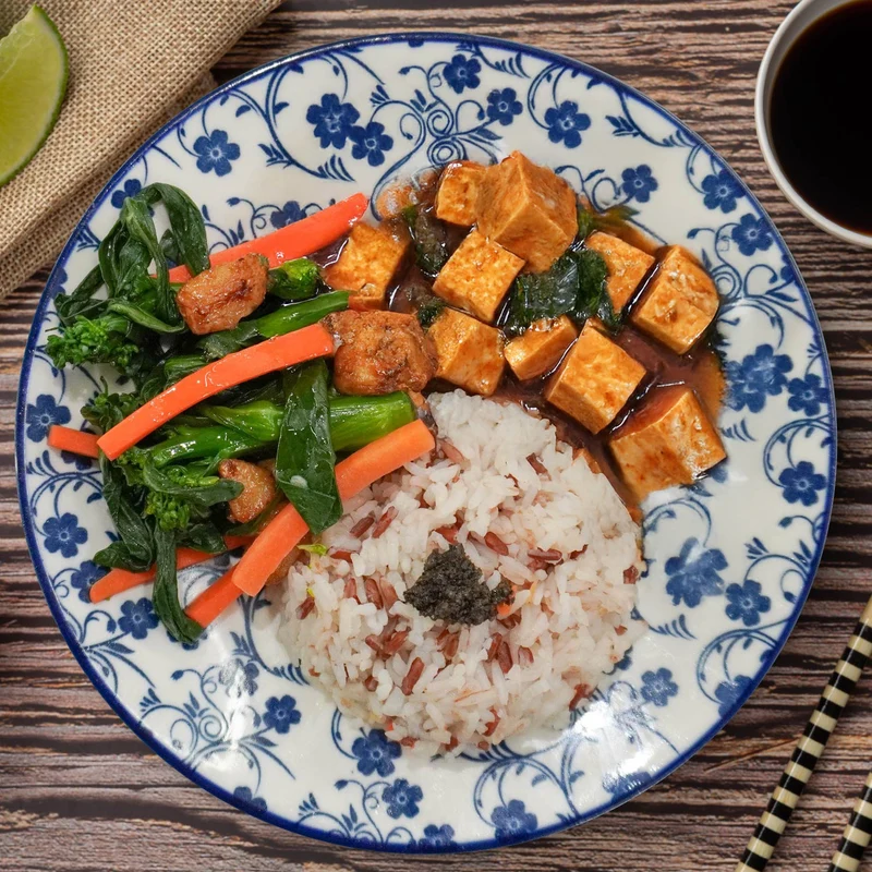 C. Braised Tofu W/ Chinese Green And Truffle Mix Rice