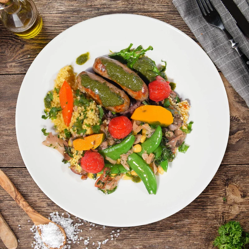 A. Italian Bolognese W/ Seasonal Greens And Pumpkin Cous Cous Mix Rice