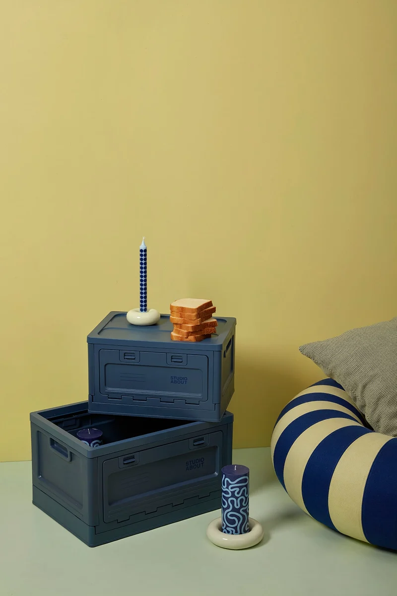 BOX, LARGE, DARK BLUE