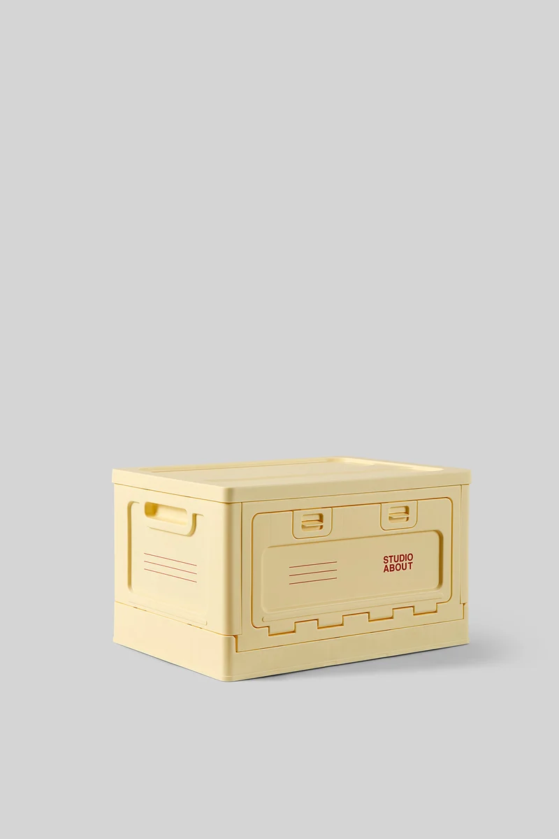 BOX, MEDIUM, LIGHT YELLOW