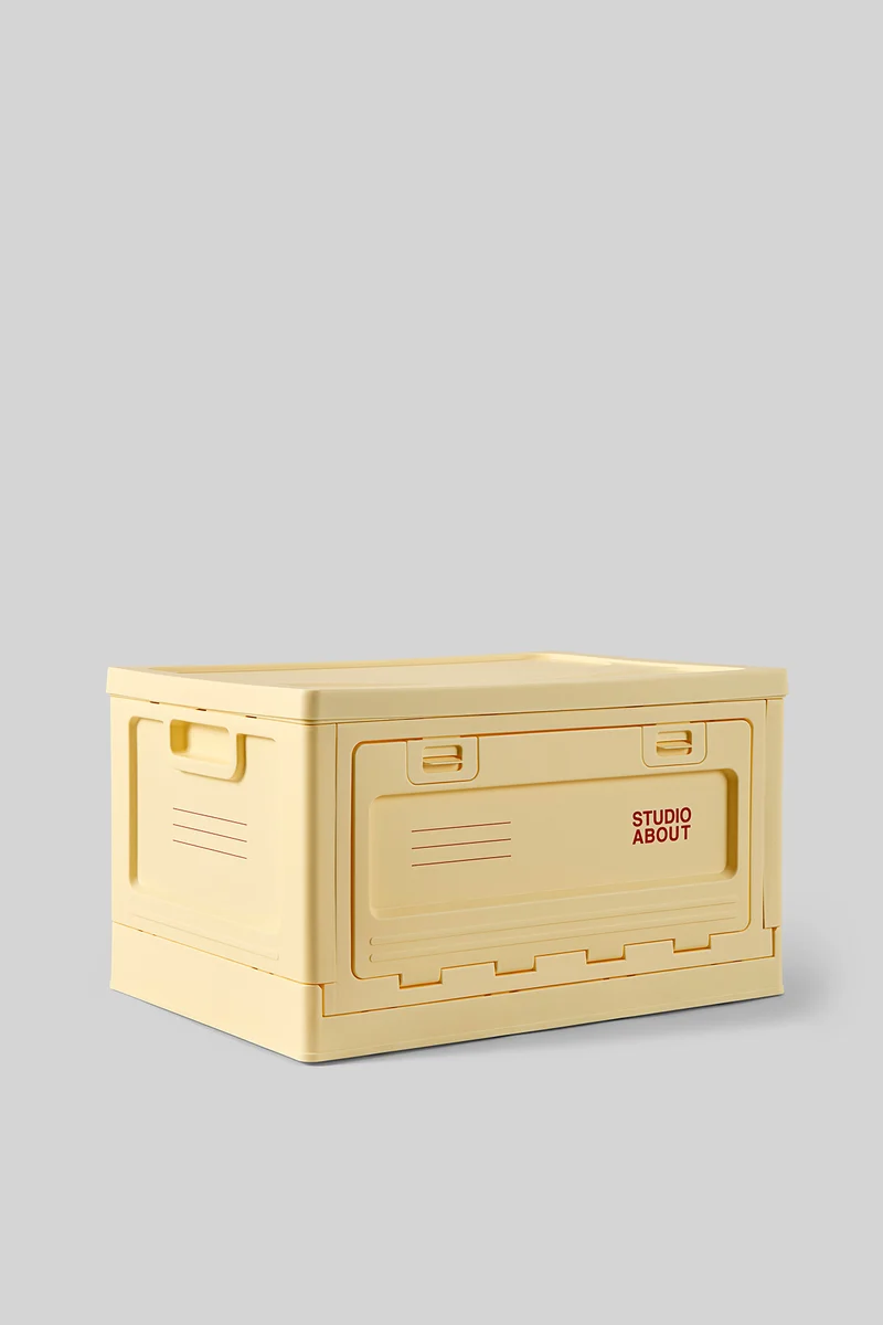 BOX, LARGE, LIGHT YELLOW