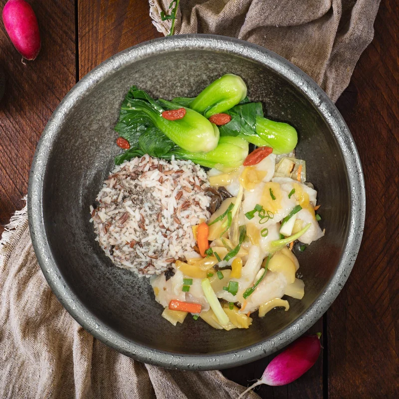 D. 酸菜魚柳配時蔬及白飯 - 22Sep