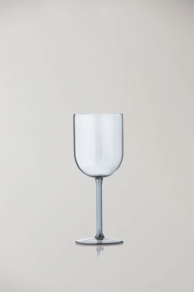 GLASSWARE, WINE GLASS, 2 PCS, TALL, SMOKE