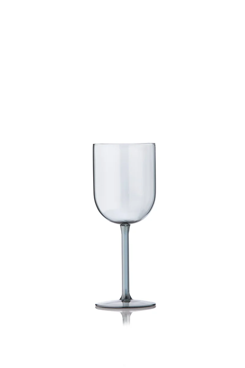 GLASSWARE, WINE GLASS, 2 PCS, TALL, SMOKE