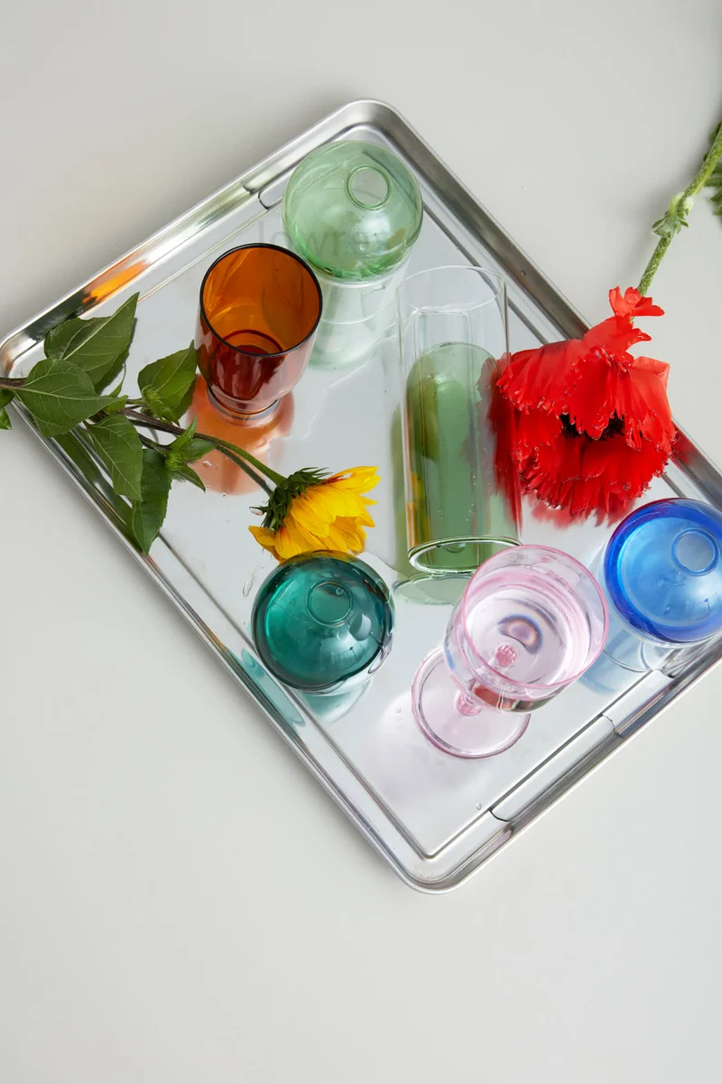 GLASSWARE, WINE GLASS, TALL, 2 PCS, ROSE