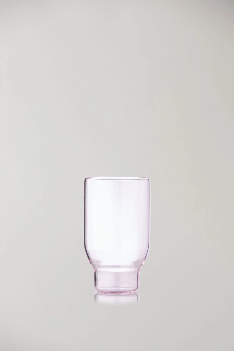 GLASSWARE, WATER GLASS, TALL, 2 PCS, ROSE